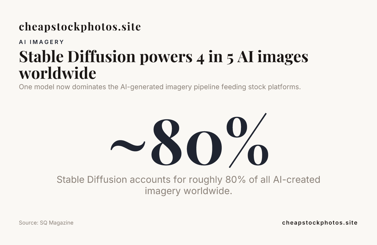 Stable Diffusion powers 4 in 5 AI images worldwide  data from SQ Magazine