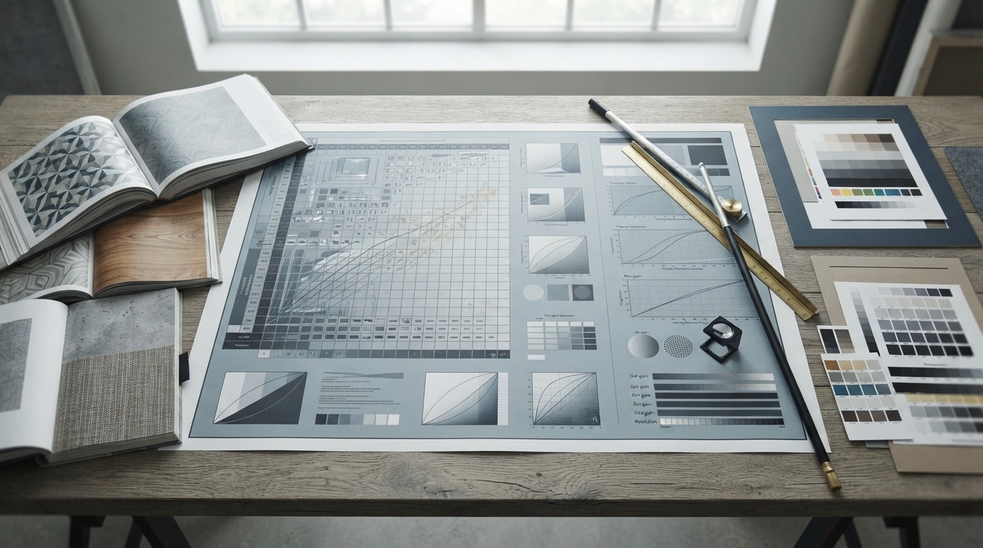 Finished large-format photo print ready for production