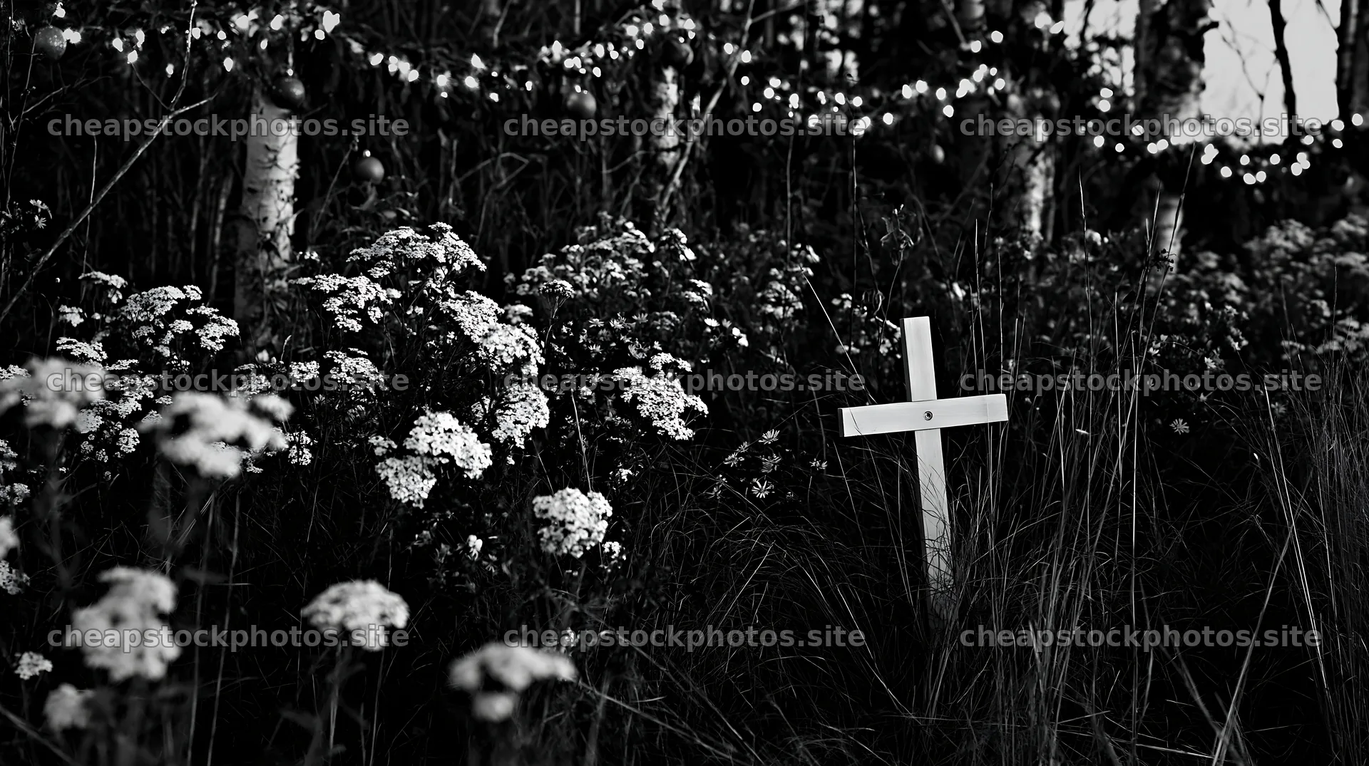 Christian cross in meadow at sunrise – stock photos 10608x5938