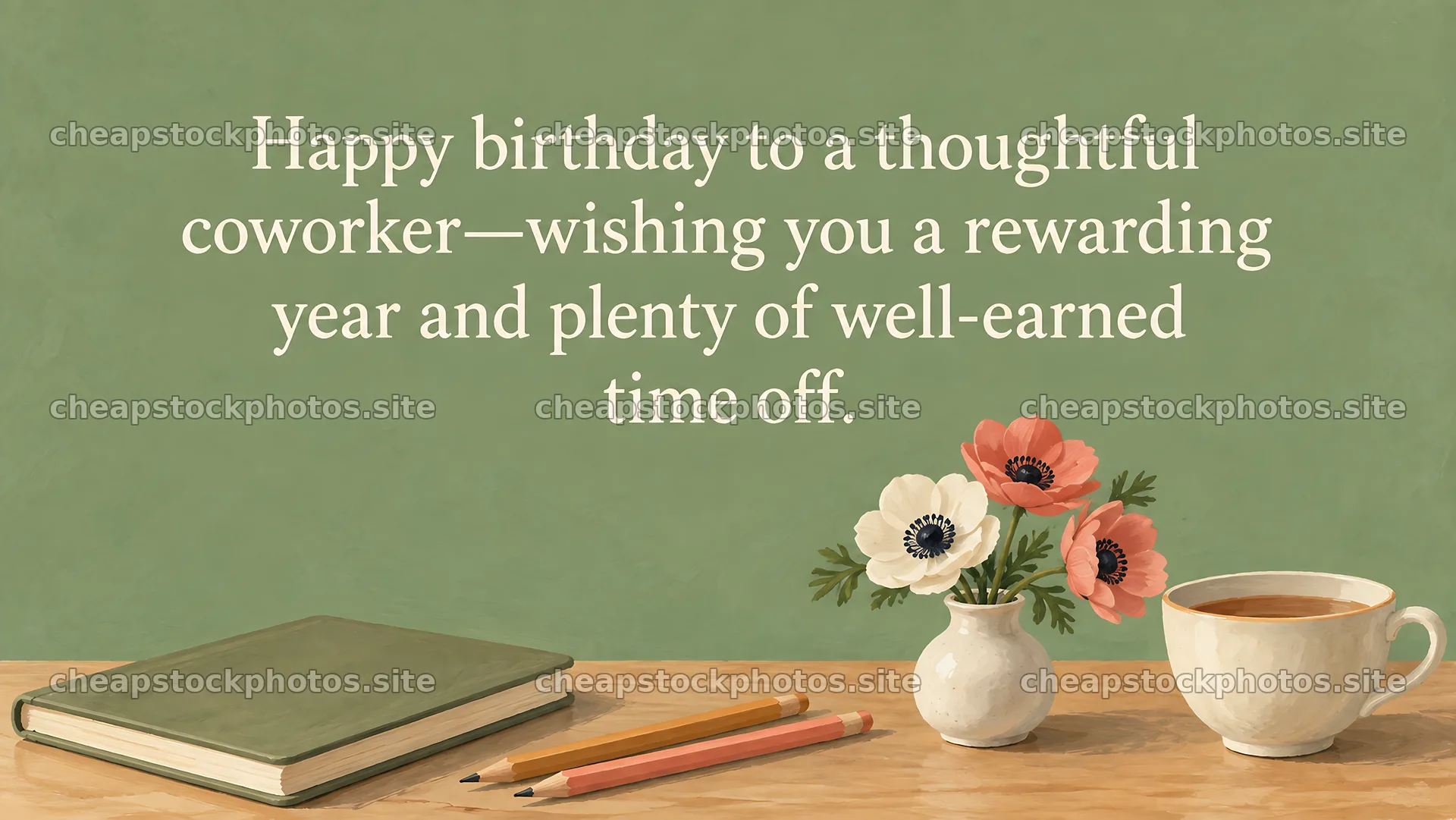 Birthday Greeting for a Thoughtful Coworker – stock photos 10324x5812