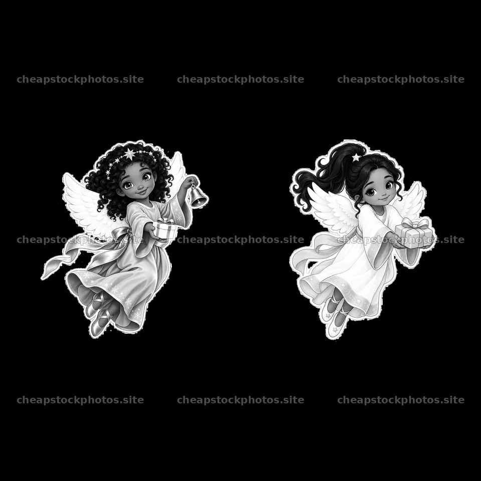 Christ Child characters with gifts for European Christmas traditions – stock photos 7746x7746