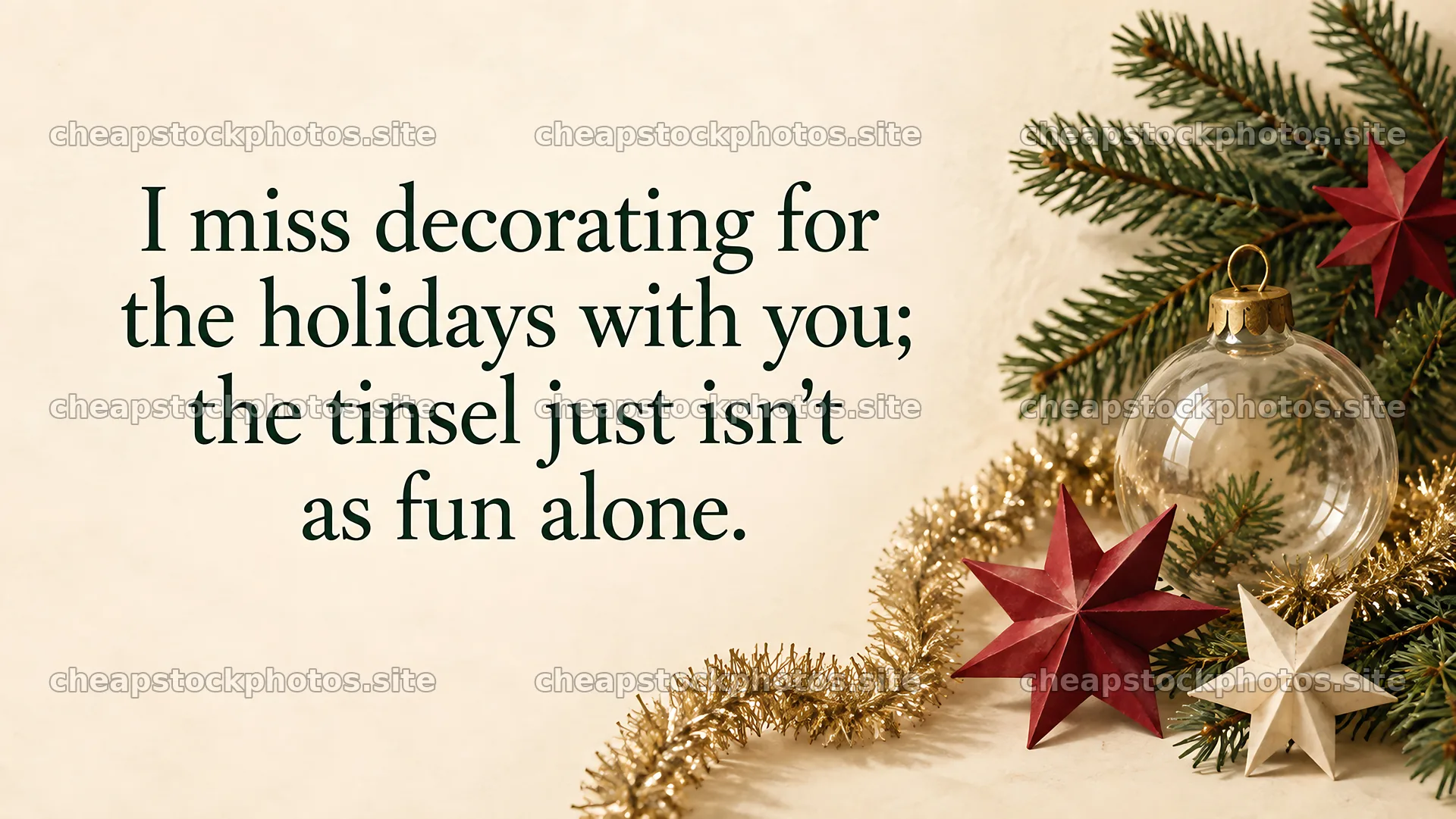 Missing You While Decorating for the Holidays – stock photos 10324x5812