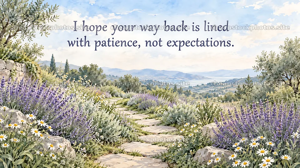 Patient Path Back Through a Flowering Garden – stock photos 10324x5812