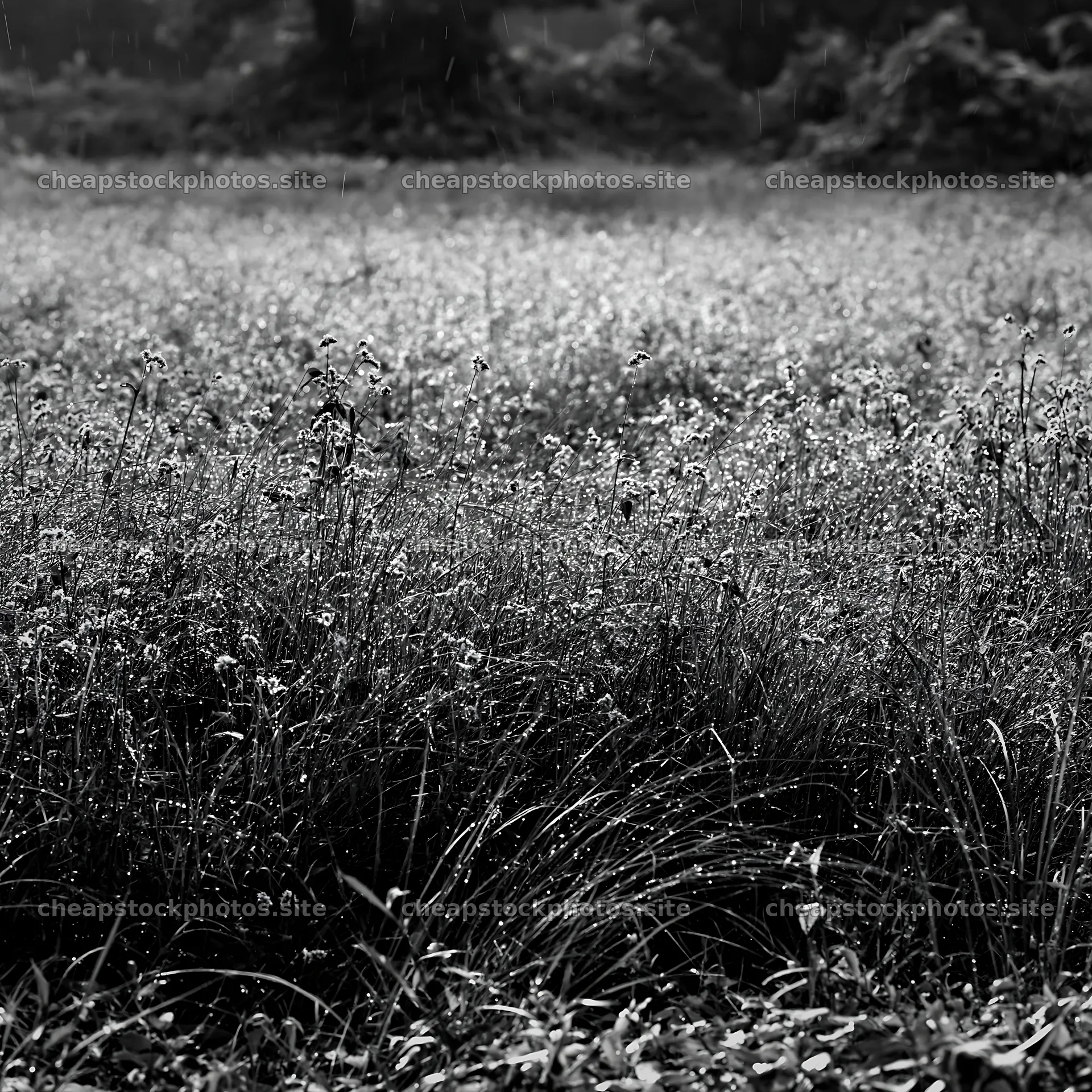 Kochi monsoon meadow rain beaded grasses – stock photos 7938x7938