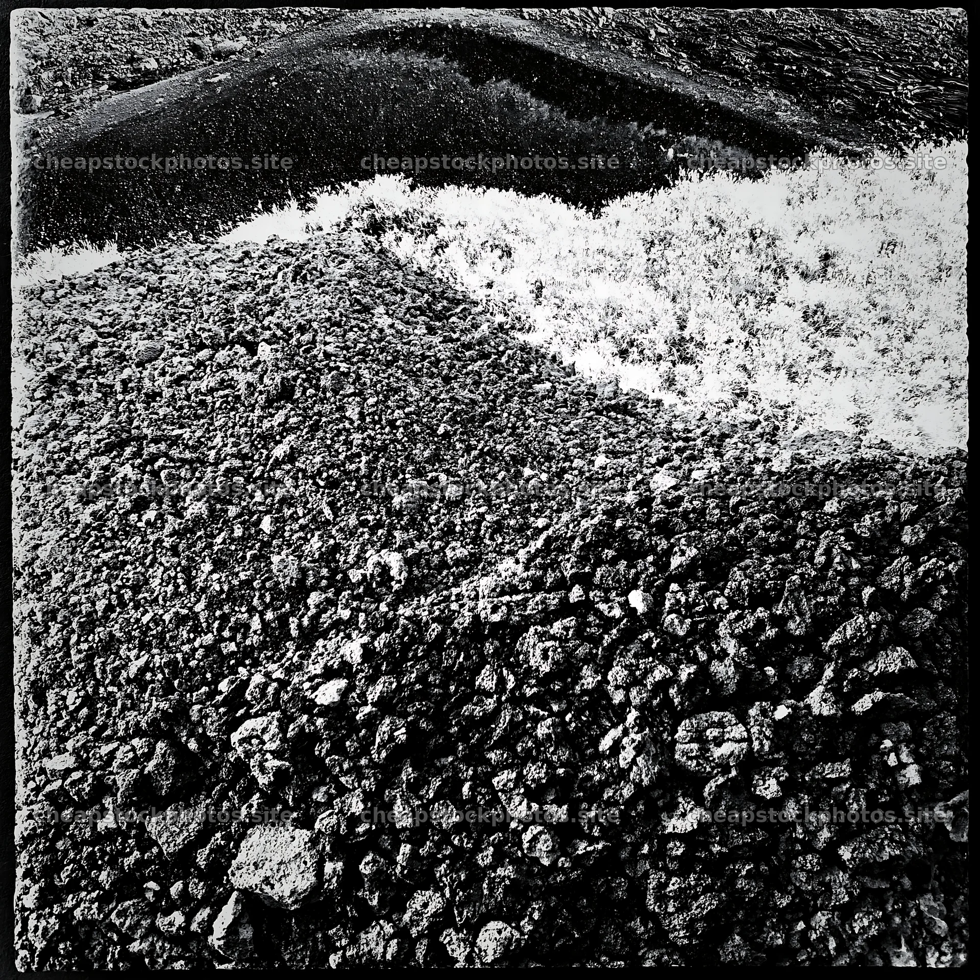 Kagoshima volcanic meadow with pumice foreground – stock photos 7938x7938