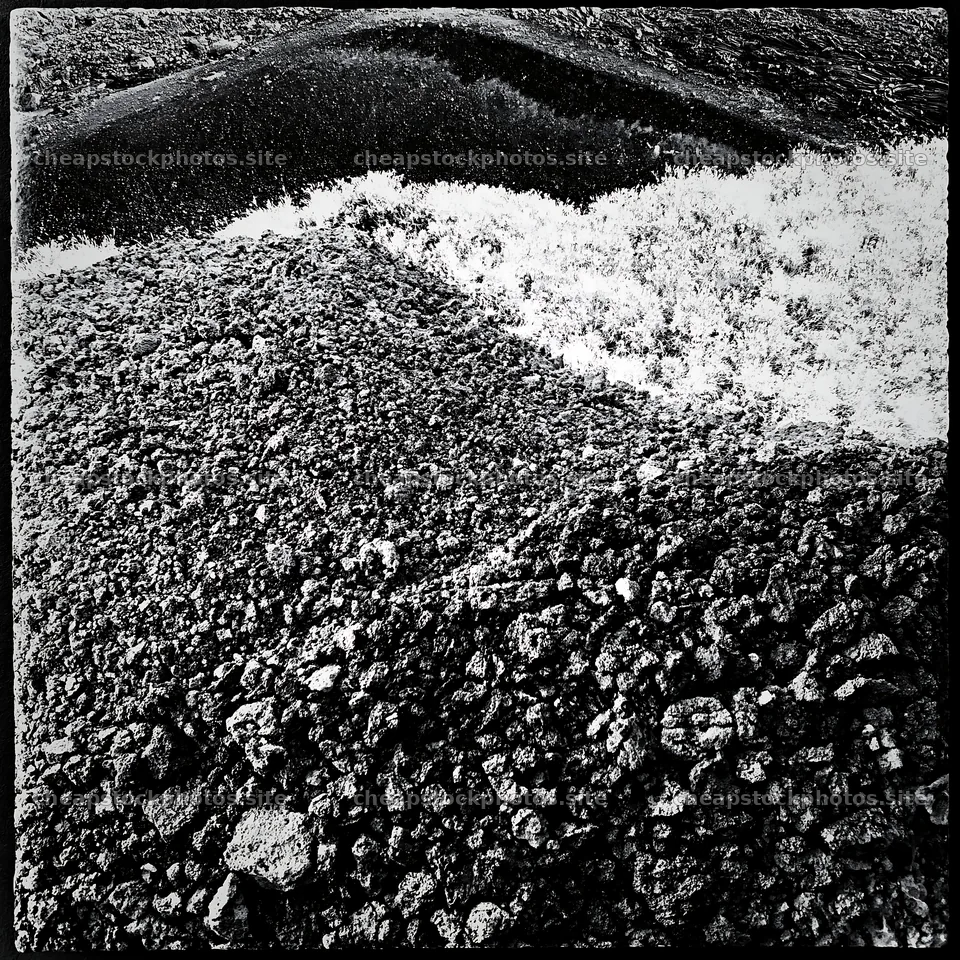 Kagoshima volcanic meadow with pumice foreground – stock photos 7938x7938