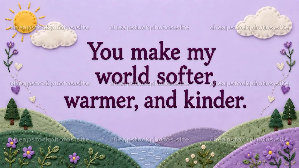 You Make My World Softer Greeting – stock photos 10324x5812