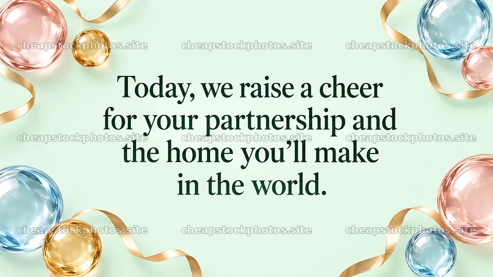 Wedding Greeting with Partnership Quote – stock photos 10324x5812